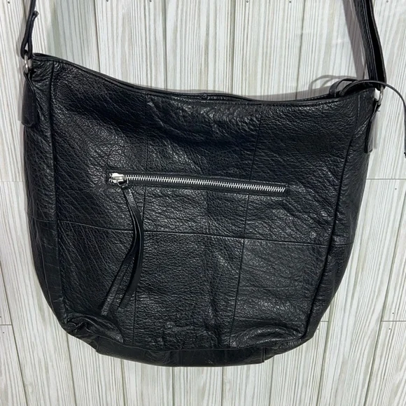 Day & Mood Black Leather Isa Hobo Crossbody - Picture 3 of 8